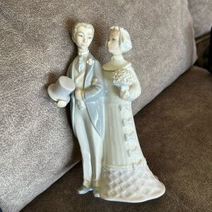Vintage Lladro 4808 Porcelain Wedding Day Couple Bride & Groom Figurine Retired